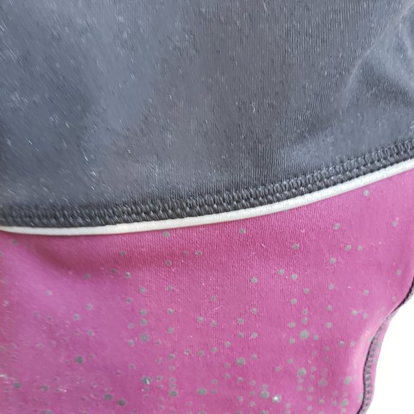 Kyodan leggings Size XS Black/Purple Reflective Strip Decorative Hem Pocket NWT - Picture 6 of 12